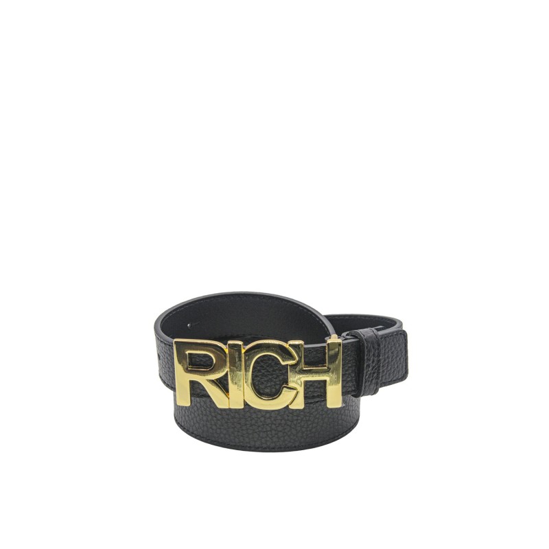 cintura john richmond DONNA BLACK E GOLD - RWA25112CI vista frontale