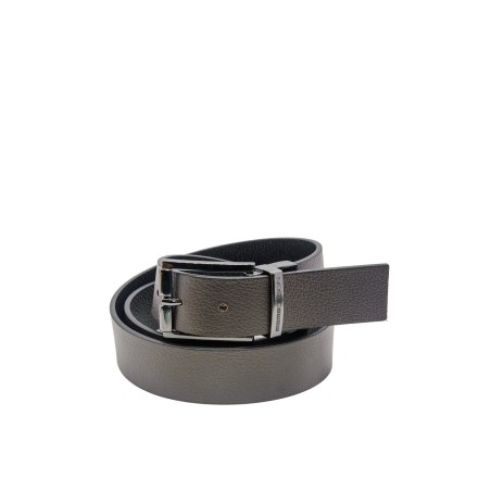 cintura reversibile momodesign UOMO BLACK E MORO - MO-82CN vista frontale marrone
