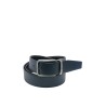 cintura reversibile momodesign UOMO BLACK E BLUE - MO-80CN vista frontale blu