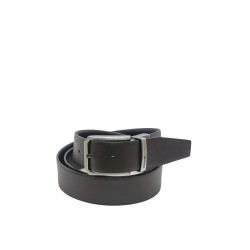 cintura reversibile momodesign UOMO BLACK E MORO - MO-80CN vista frontale marrone