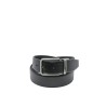 cintura reversibile momodesign UOMO BLACK/BLACK - MO-80CN vista frontale trama saffiano