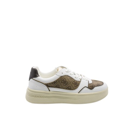 scarpe guess UOMO BIANCHE E BEIGE BEIBR - FMJWILEA12 vista laterale