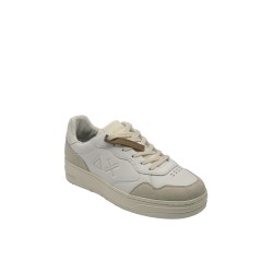 scarpe sun68 UOMO 01 BIANCHE - BIG BASKET vista frontale