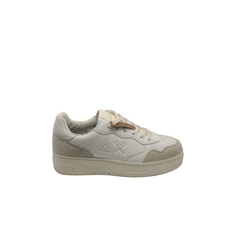 scarpe sun68 UOMO 01 BIANCHE - BIG BASKET vista laterale