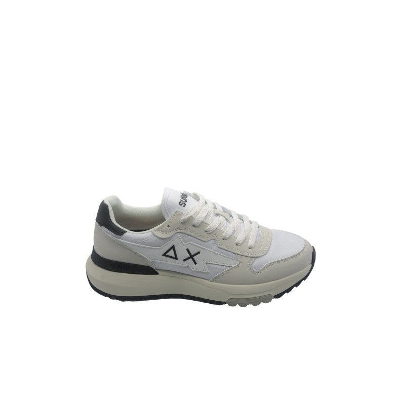 scarpe sun68 UOMO 01 BIANCHE - NIKI 2.0 SOLID vista laterale