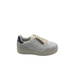 scarpe sun68 UOMO BIANCHE 07 NAVY BLUE - BIG BASKET vista laterale