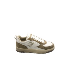 scarpe napapijri UOMO 030 WHITE E BEIGE - F5DUST01/SUL vista laterale