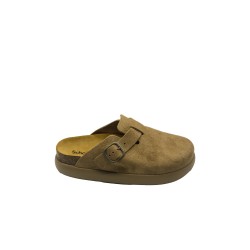 sabot scholl DONNA BEIGE SCURO - FAE CHUNKY - F32257 2361 vista laterale