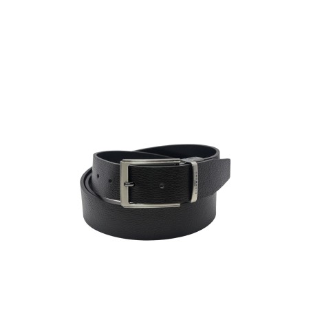cintura reversibile john richmond UOMO BLACK E BLUE - JR-C03 vista frontale nera