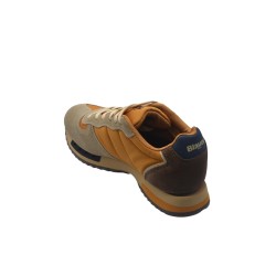 scarpe blauer UOMO OCHRE E BEIGE - F5QUEENS05/MES vista posteriore