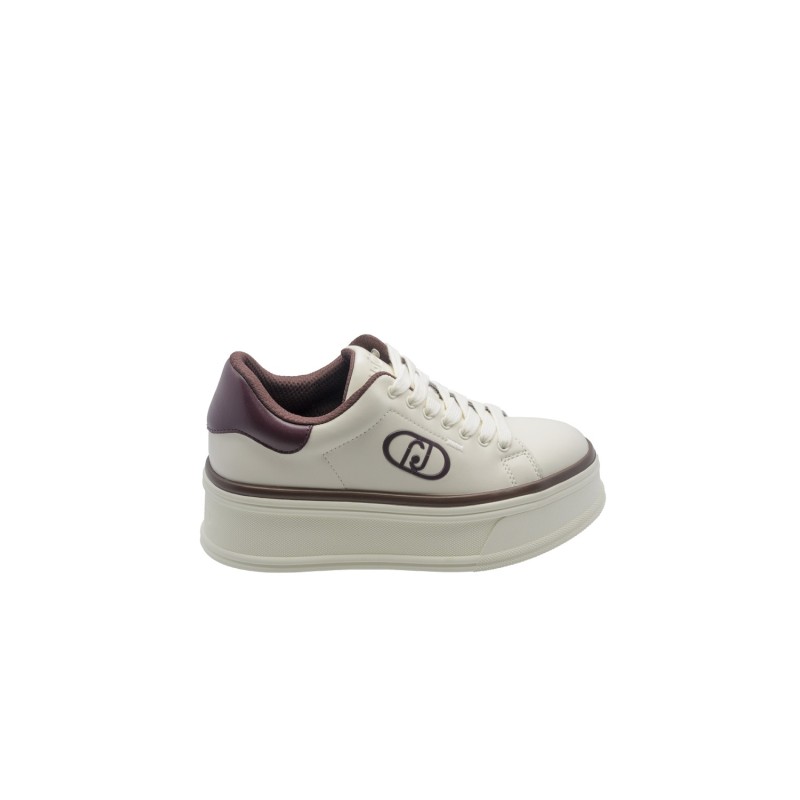 scarpe liu jo DONNA AVORIO E BORDEAUX MILK/CREMISI S3817 - BF5039P0102 vista laterale
