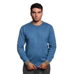 maglioncino sun68 UOMO 78 PETROLIO - K45143 vista frontale