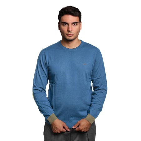 maglioncino sun68 UOMO 78 PETROLIO - K45143 vista frontale
