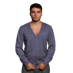 cardigan sun68 UOMO 07 NAVY BLUE - K45103 vista frontale