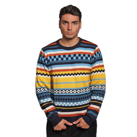 magline sun68 UOMO MULTICOLORE 07 NAVY BLUE - K45158 vista frontale