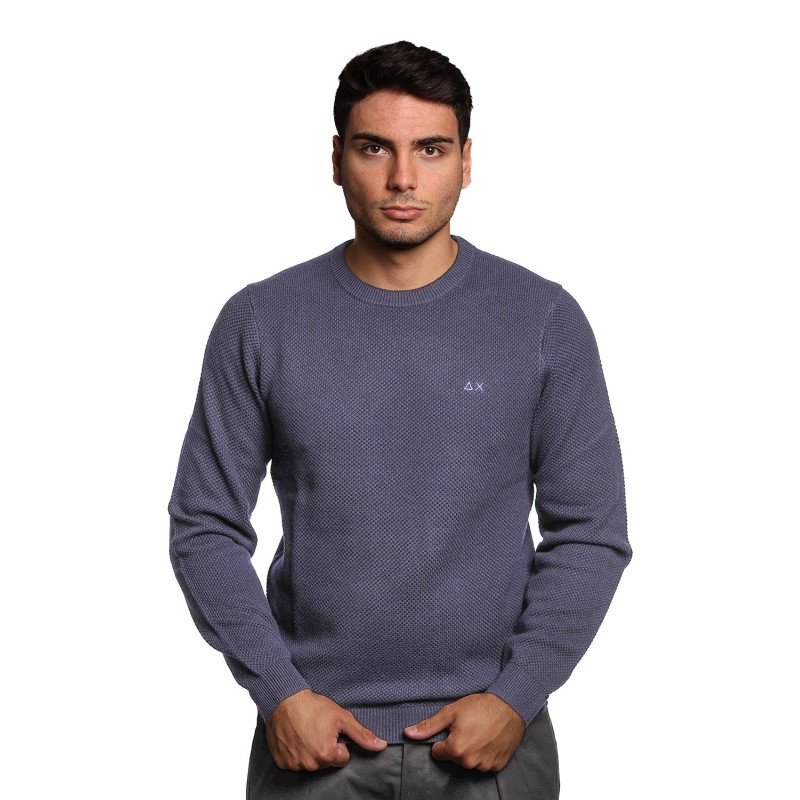 maglione sun68 UOMO 07 NAVY BLUE - K45126 vista frontale