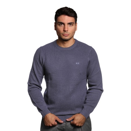 maglione sun68 UOMO 07 NAVY BLUE - K45126 vista frontale