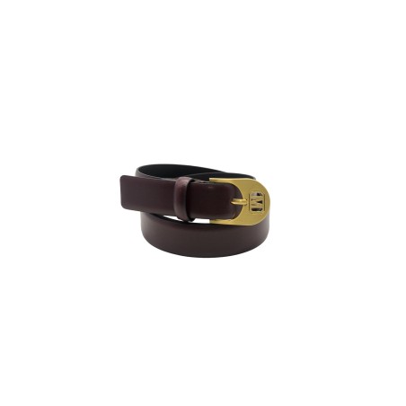 cintura marc ellis DONNA BURGUNDY E GOLD - ME BELT-164 BX vista frontale