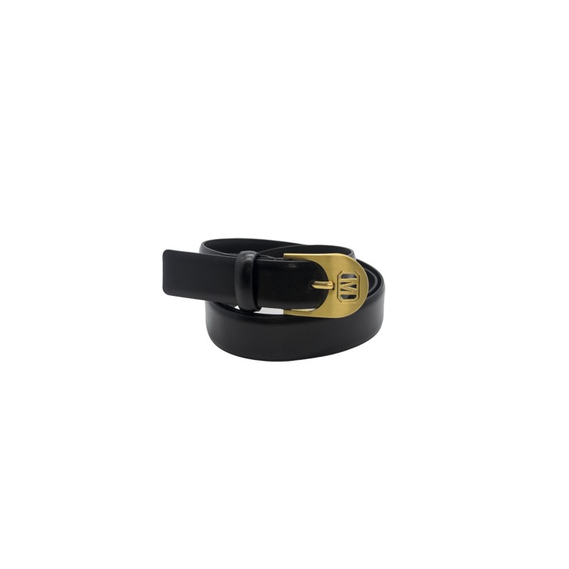 cintura marc ellis DONNA BLACK E GOLD - ME BELT-164 BX vista frontale