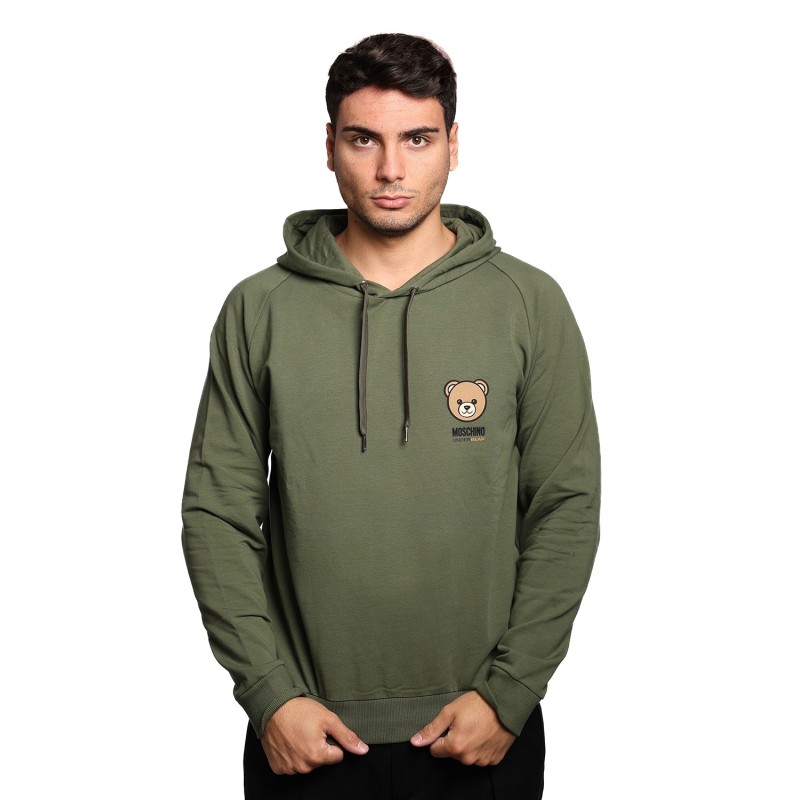 felpa moschino UOMO VERDE MILITARE 0429 - V1A1705 - 4413 vista frontale