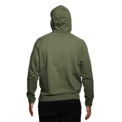 felpa moschino UOMO VERDE MILITARE 0429 - V1A1705 - 4413 vista posteriore cappuccio