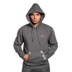 felpa moschino UOMO NERA 0555 - V1A1793 - 4424 vista frontale con cappuccio