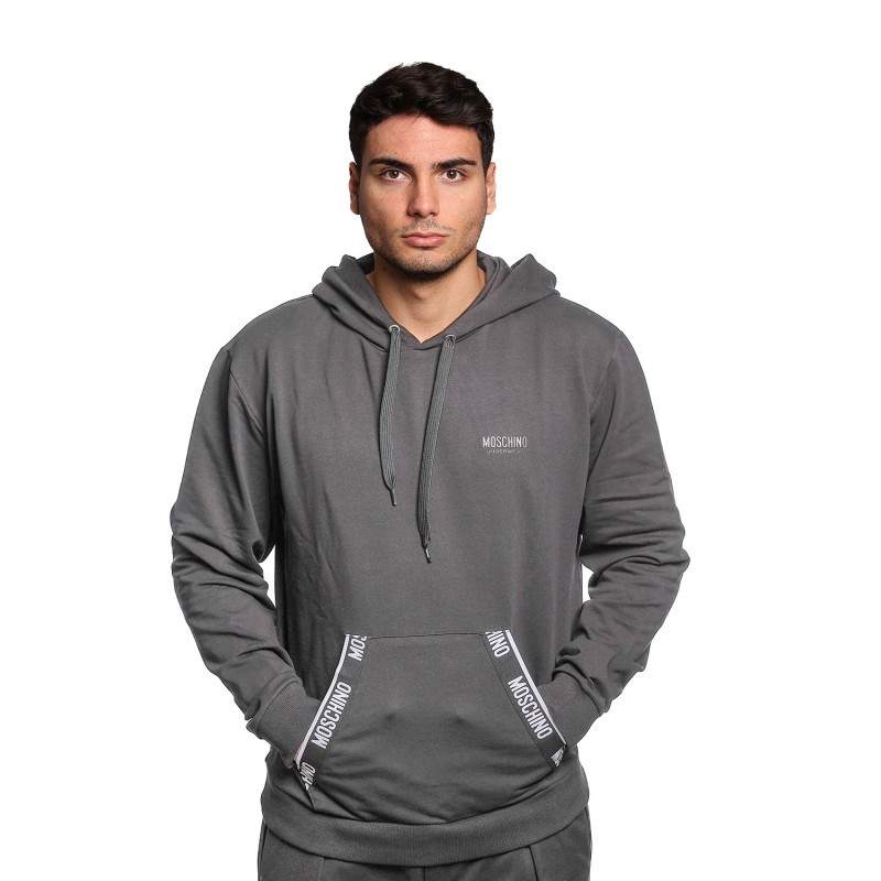 felpa moschino UOMO NERA 0555 - V1A1793 - 4424 vista frontale