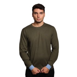 maglioncino sun68 UOMO 74 VERDE MILITARE - K45143 vista frontale