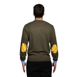 maglioncino sun68 UOMO 74 VERDE MILITARE - K45143 vista posteriore