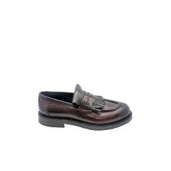 mocassini jp/david UOMO BORDEAUX E NERA NEW MESSICO BRETAGNA/NERO - 60726/2 vista laterale
