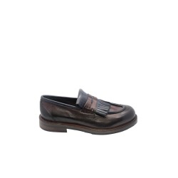 mocassini jp/david UOMO BORDEAUX E BLU NEW MESSICO PROFONDO E BRETAGNA - 60726/2 vista laterale