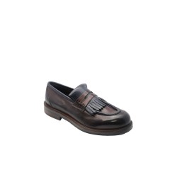 mocassini jp/david UOMO BORDEAUX E BLU NEW MESSICO PROFONDO E BRETAGNA - 60726/2 vista frontale