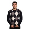 maglione sun68 UOMO 0747 NAVY BLUE E GRIGIO SCURO - K45160 vista frontale