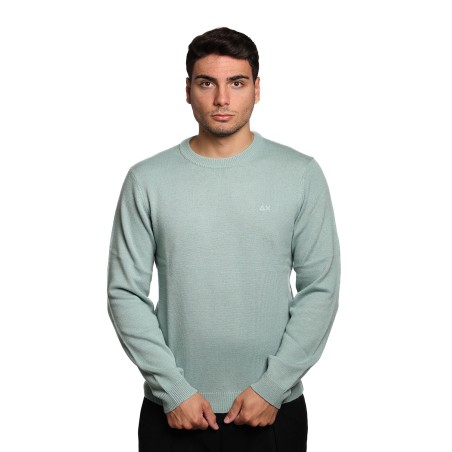maglione sun68 UOMO VERDE CHIARO 69 CENERE - K45110 vista frontale