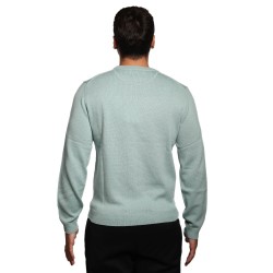 maglione sun68 UOMO VERDE CHIARO 69 CENERE - K45110 vista posteriore