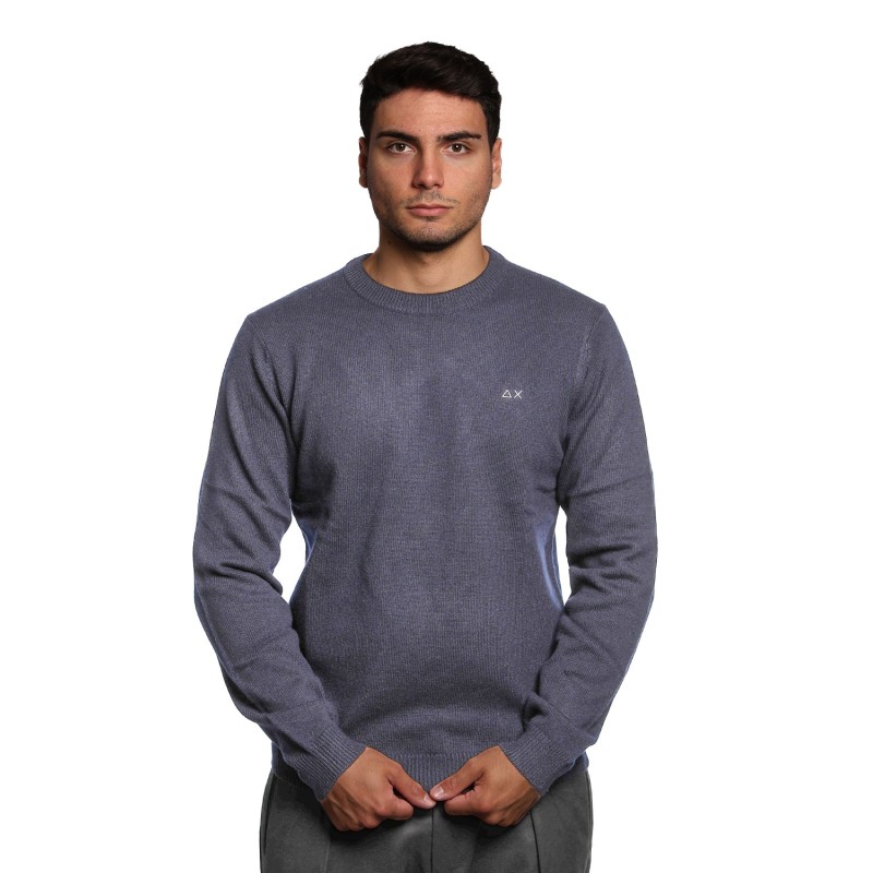 maglione sun68 UOMO 07 NAVY BLUE - K45110 vista frontale