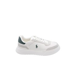 scarpe polo ralph lauren UOMO BIANCHE E VERDI WHITE/FOREST - RLITE SPORT-SK-LTL vista laterale