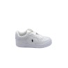 scarpe polo ralph lauren UOMO BIANCHE WH/WH/BKPP - MASTERS CRT-SK-LTL vista laterale