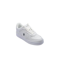 scarpe polo ralph lauren UOMO BIANCHE WH/WH/BKPP - MASTERS CRT-SK-LTL vista frontale