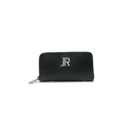 portafoglio john richmond DONNA BLACK E SILVER - JR-W-1158L RU vista frontale