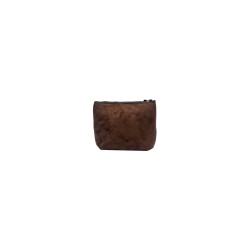 pochette marc ellis DONNA MARRONE COCOA - BUBY SUEDE CLUTCH vista posteriore