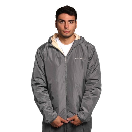 giubbino reversibile john richmond UOMO BEIGE E NERO IRISH CREAM/BLACK - UMA25044GB vista frontale nero