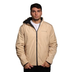 giubbino reversibile john richmond UOMO BEIGE E NERO IRISH CREAM/BLACK - UMA25044GB vista frontale beige