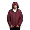 giubbino reversibile john richmond UOMO BORDEAUX E NERO FIG/BLACK - UMA25044GB vista frontale bordeaux cappuccio