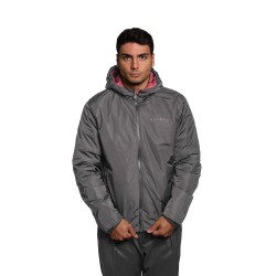 giubbino reversibile john richmond UOMO BORDEAUX E NERO FIG/BLACK - UMA25044GB vista frontale nero