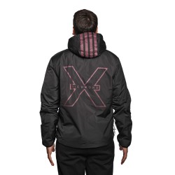 giubbino reversibile john richmond UOMO BORDEAUX E NERO FIG/BLACK - UMA25044GB vista posteriore nero