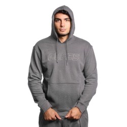 felpa guess UOMO NERA JBLK - Z4YQ12KAIJ1 vista frontale cappuccio