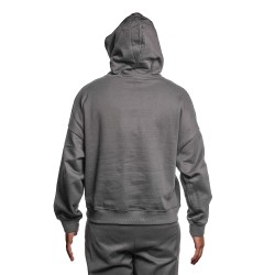 felpa john richmond UOMO BLACK ACID WASH - UMA25174FE vista posteriore cappuccio