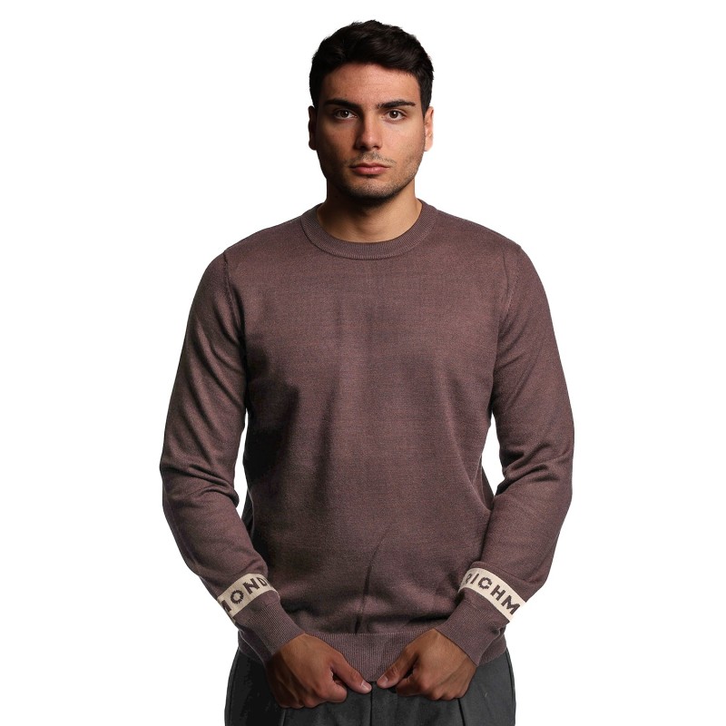 maglioncino john richmond UOMO MARRONE MULCH - UMA25035MA vista frontale