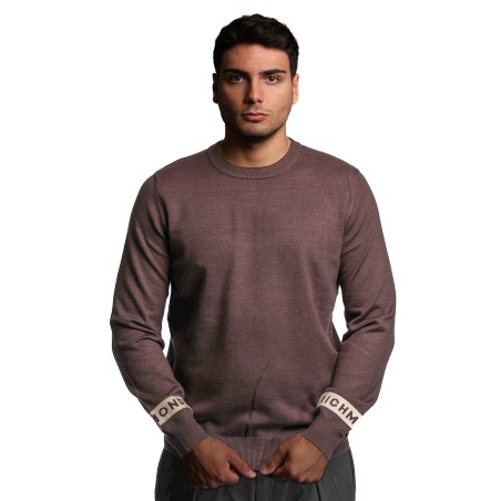 maglioncino john richmond UOMO MARRONE MULCH - UMA25035MA vista frontale